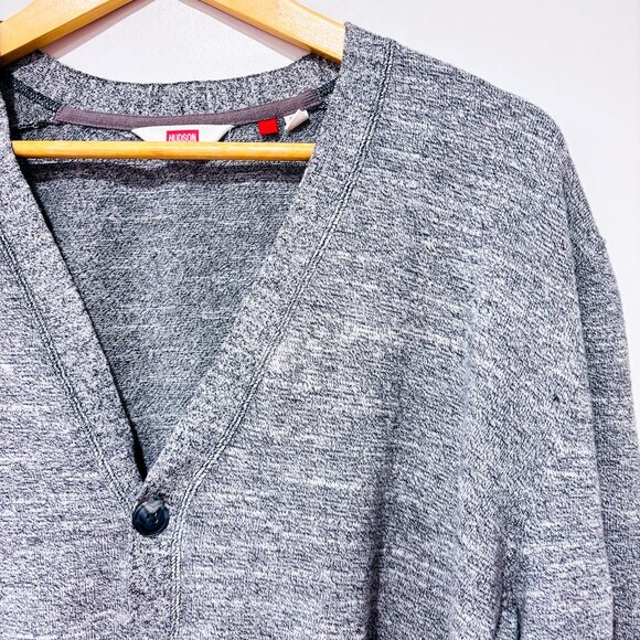 HUDSON NORTH Grey Button-Up Cardigan Sweater | Men’s Knitwear | X-Large * - Picture 4 of 7